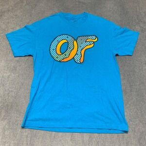 OF Odd Future T-Shirt Unisex L Blue Cotton All Day Comfort Donut Logo Casual Tee